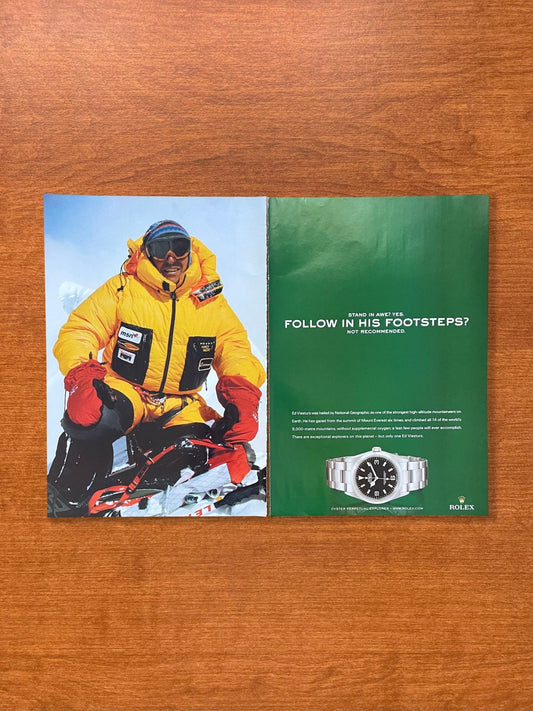 2005 Rolex Explorer Ref. 114270 "Follow in his footsteps?" Advertisement