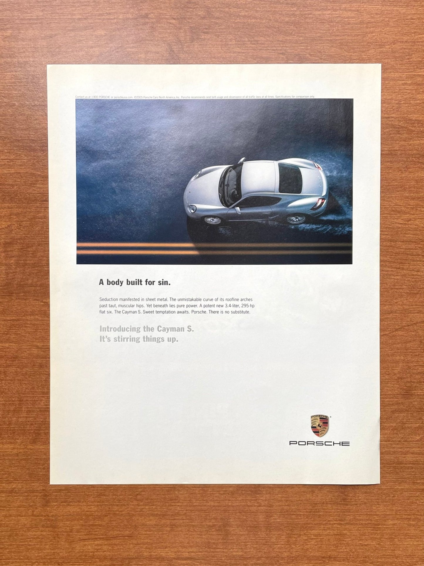 2006 Porsche Cayman S "A body built for sin" Advertisement