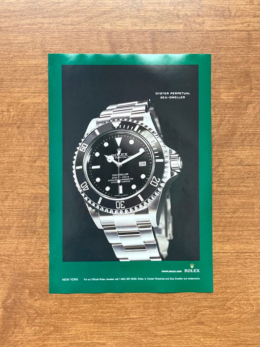 2006 Rolex Sea Dweller Ref. 16600 Advertisement