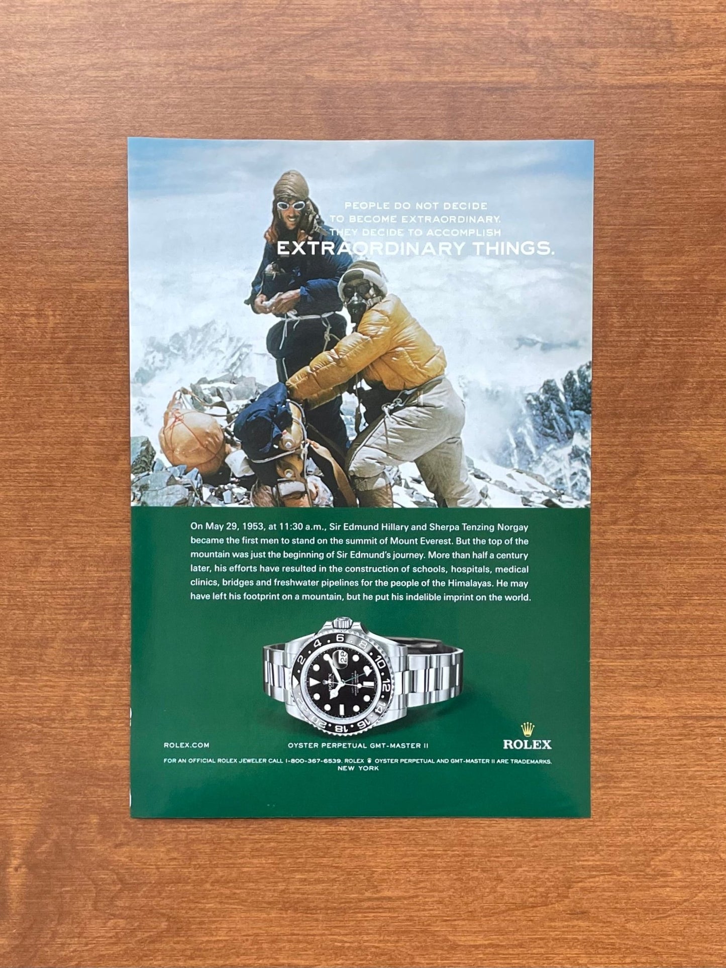 2007 Rolex GMT Master II Ref. 116710 "Extraordinary Things" Advertisement