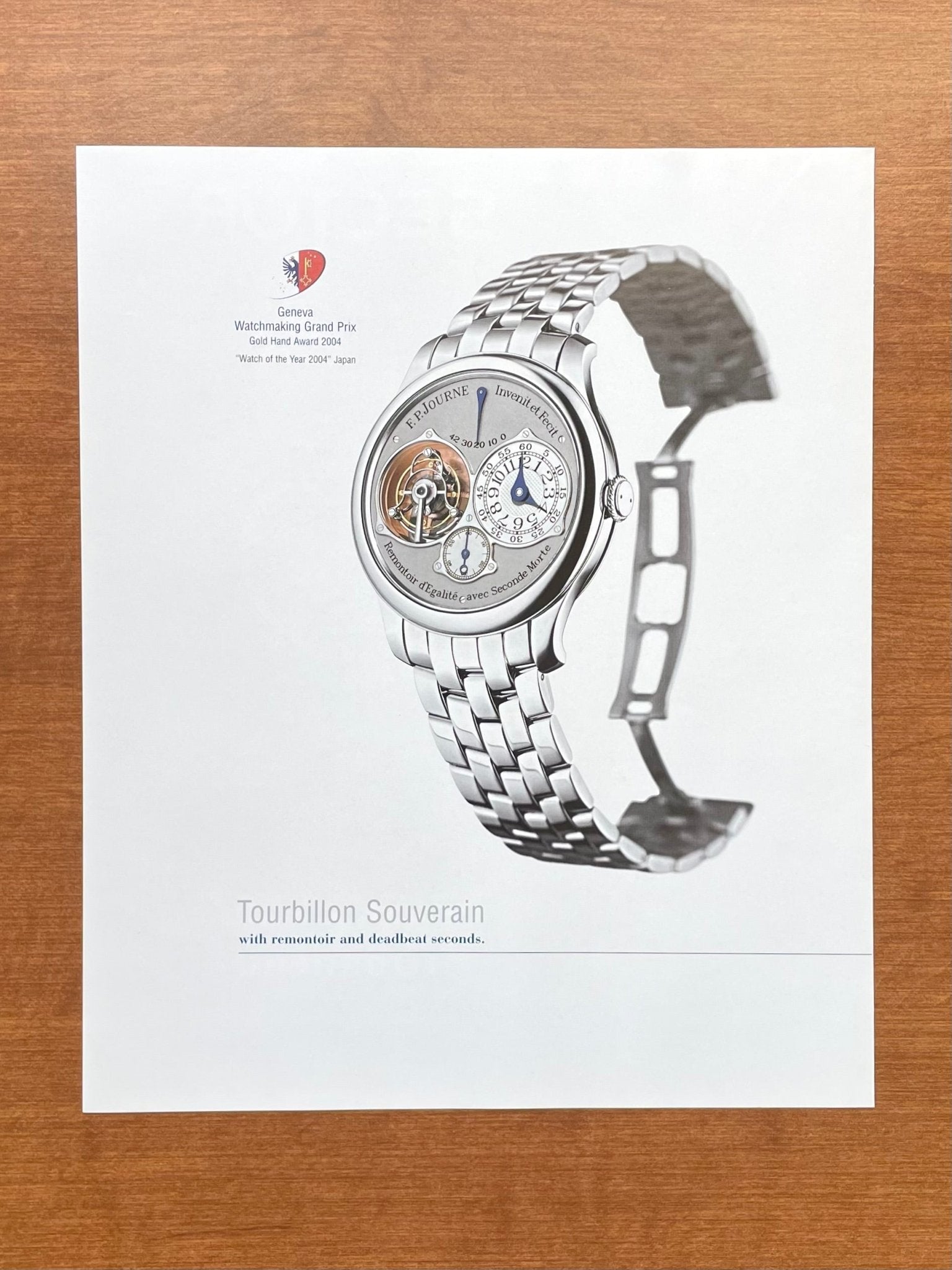 2008 F.P. Journe Tourbillon Souverain Advertisement