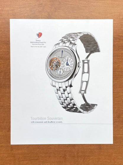 2008 F.P. Journe Tourbillon Souverain Advertisement