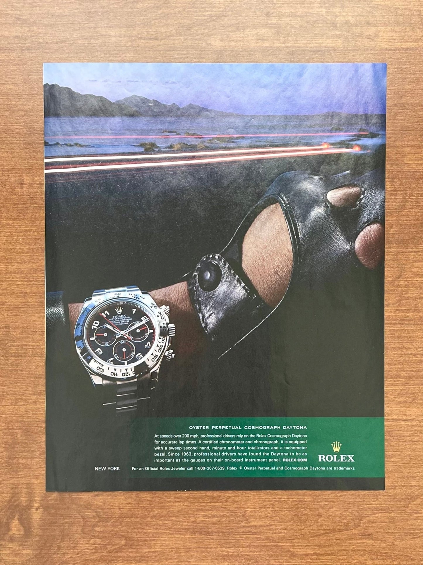 2008 Rolex Daytona Ref. 116509 "At speeds over 200 mph..." Advertisement