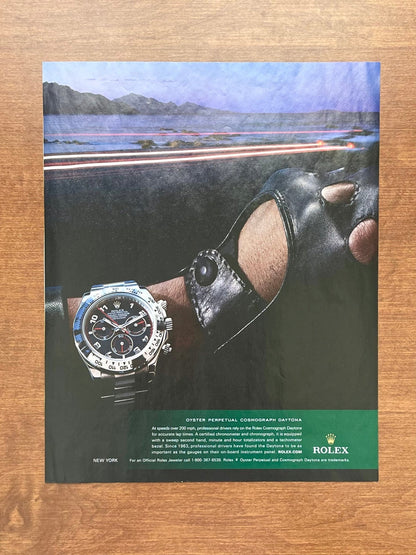 2008 Rolex Daytona Ref. 116509 "At speeds over 200 mph..." Advertisement