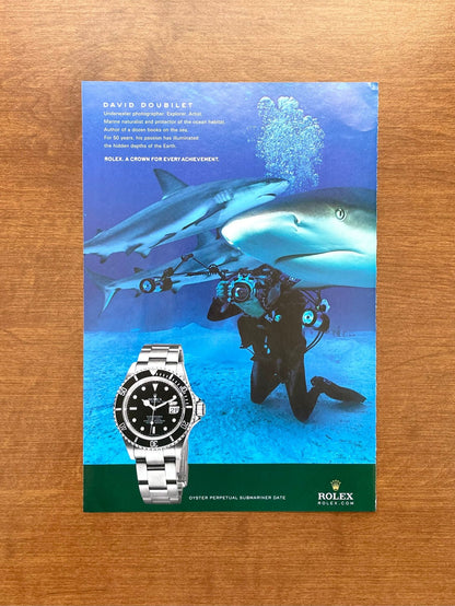 2008 Rolex Submariner Ref. 16610 feat. David Doubilet Advertisement