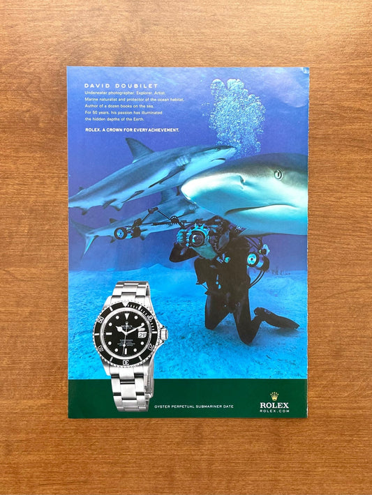 2008 Rolex Submariner Ref. 16610 feat. David Doubilet Advertisement