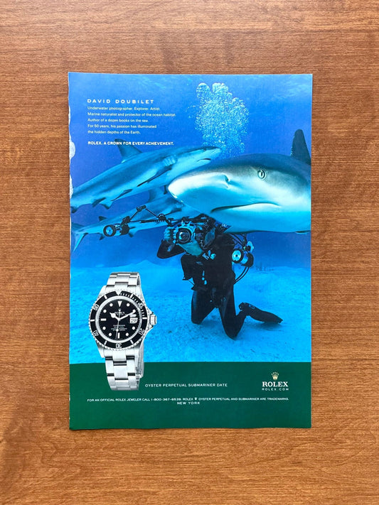 2008 Rolex Submariner Ref. 16610 feat. David Doubilet Advertisement
