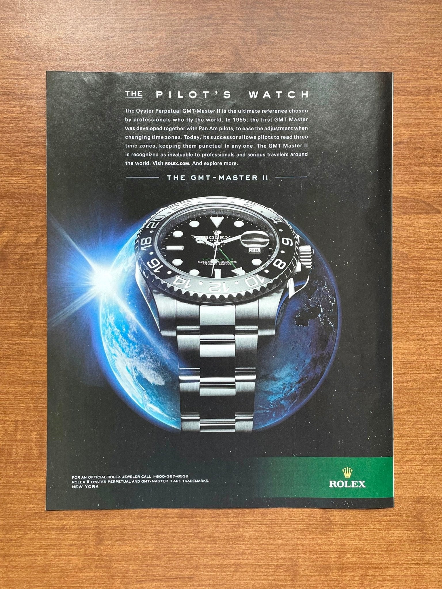 2010 Rolex GMT Master II Ref. 116710 "Pilot's Watch" Advertisement