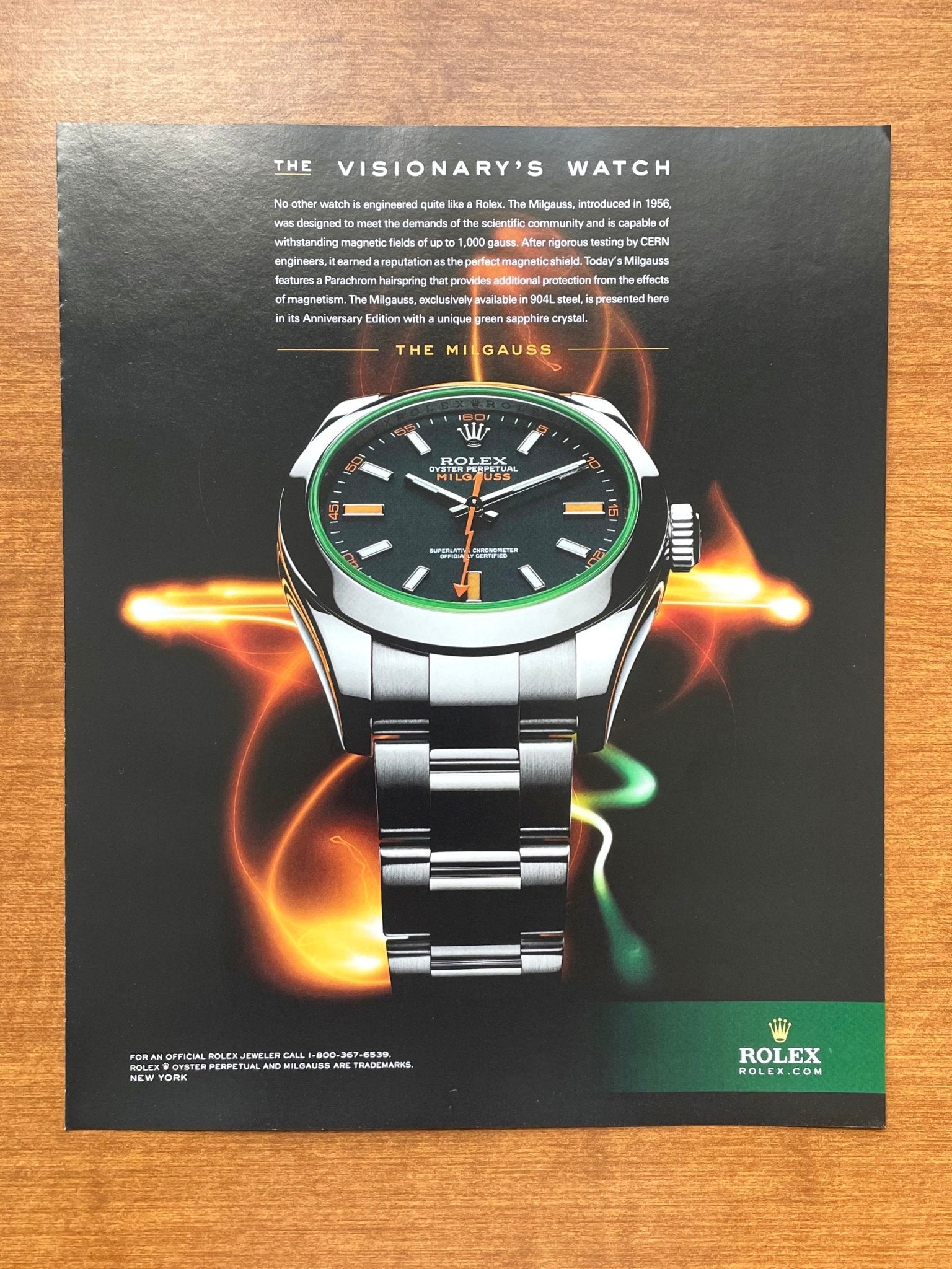 2010 Rolex Milgauss Ref. 116400GV Advertisement