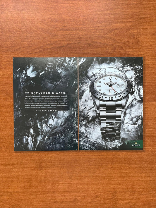 2010 Rolex "Polar" Explorer II Ref. 16570 "The Explorer's Watch" Advertisement