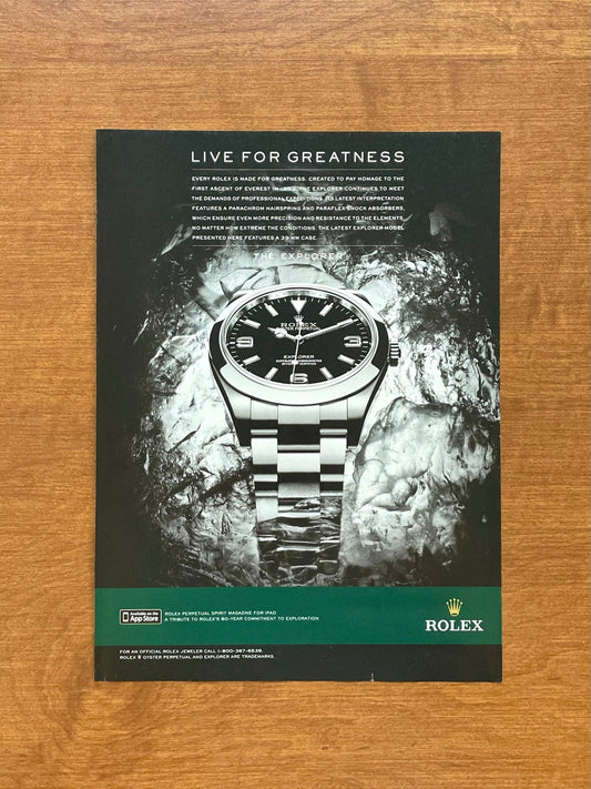 2012 Rolex Explorer Ref. 214270 Advertisement