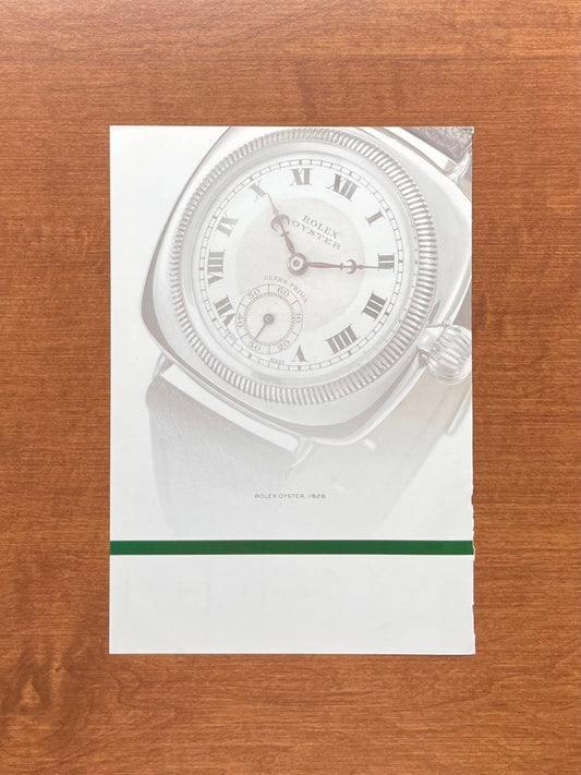 2013 Rolex "Oyster 1926" Advertisement