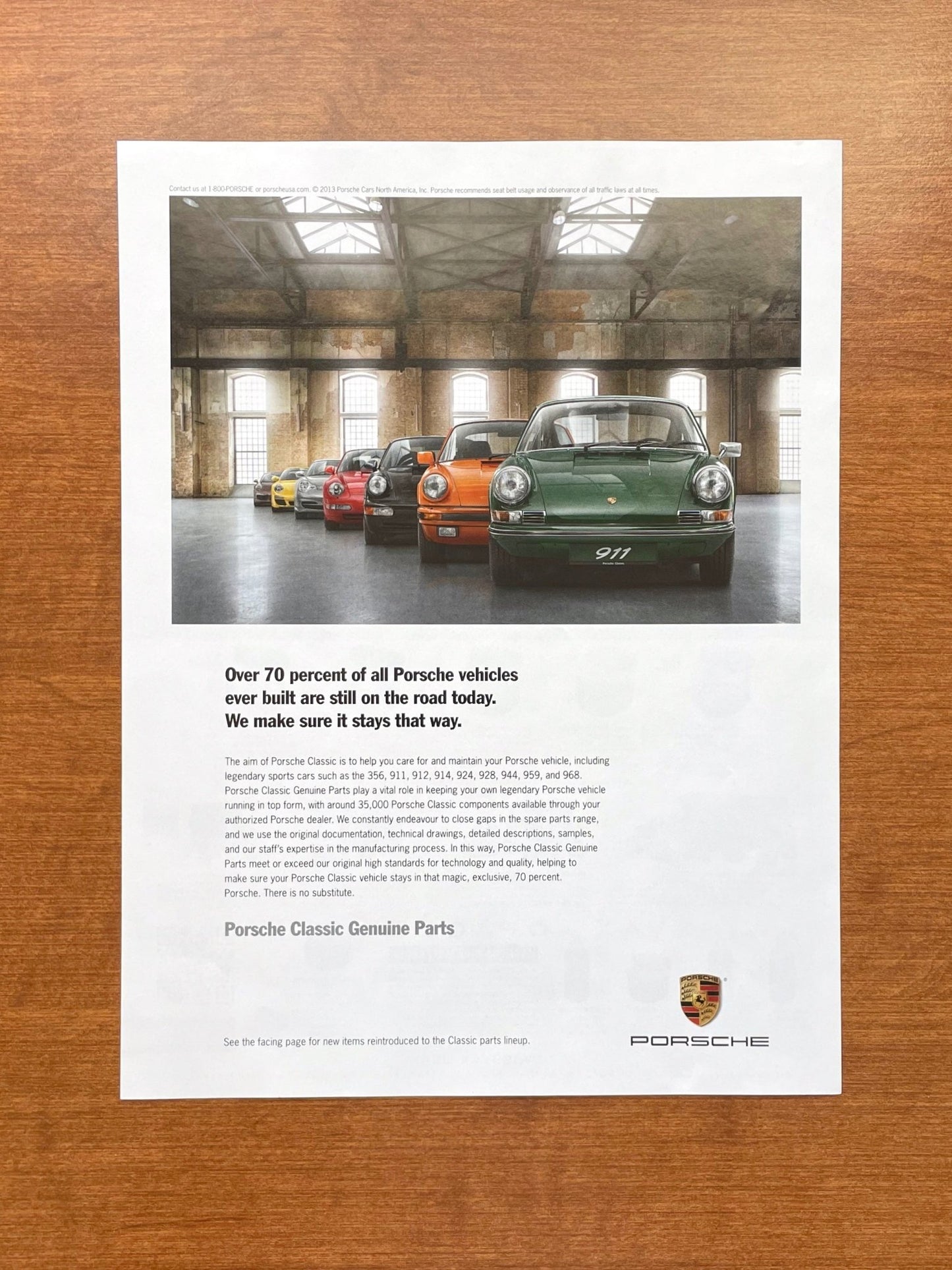 2014 Porsche "Classic Genuine Parts" Advertisement