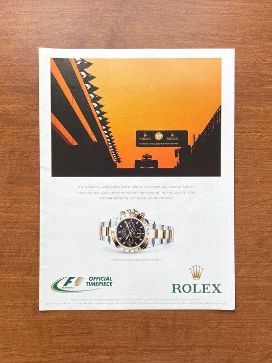2015 Rolex Daytona Ref. 116523 "F1 Official Timepiece" Advertisement