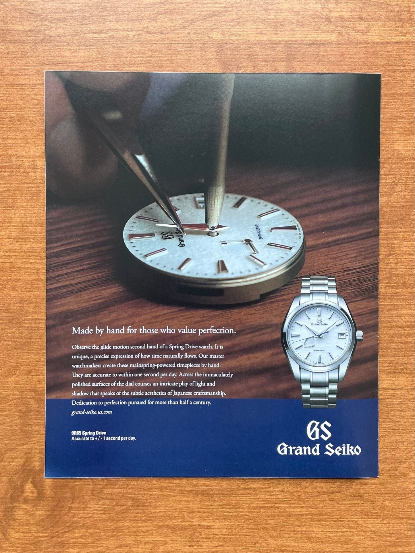 2017 Grand Seiko Spring Drive 9R65 "Made by hand..." Advertisement