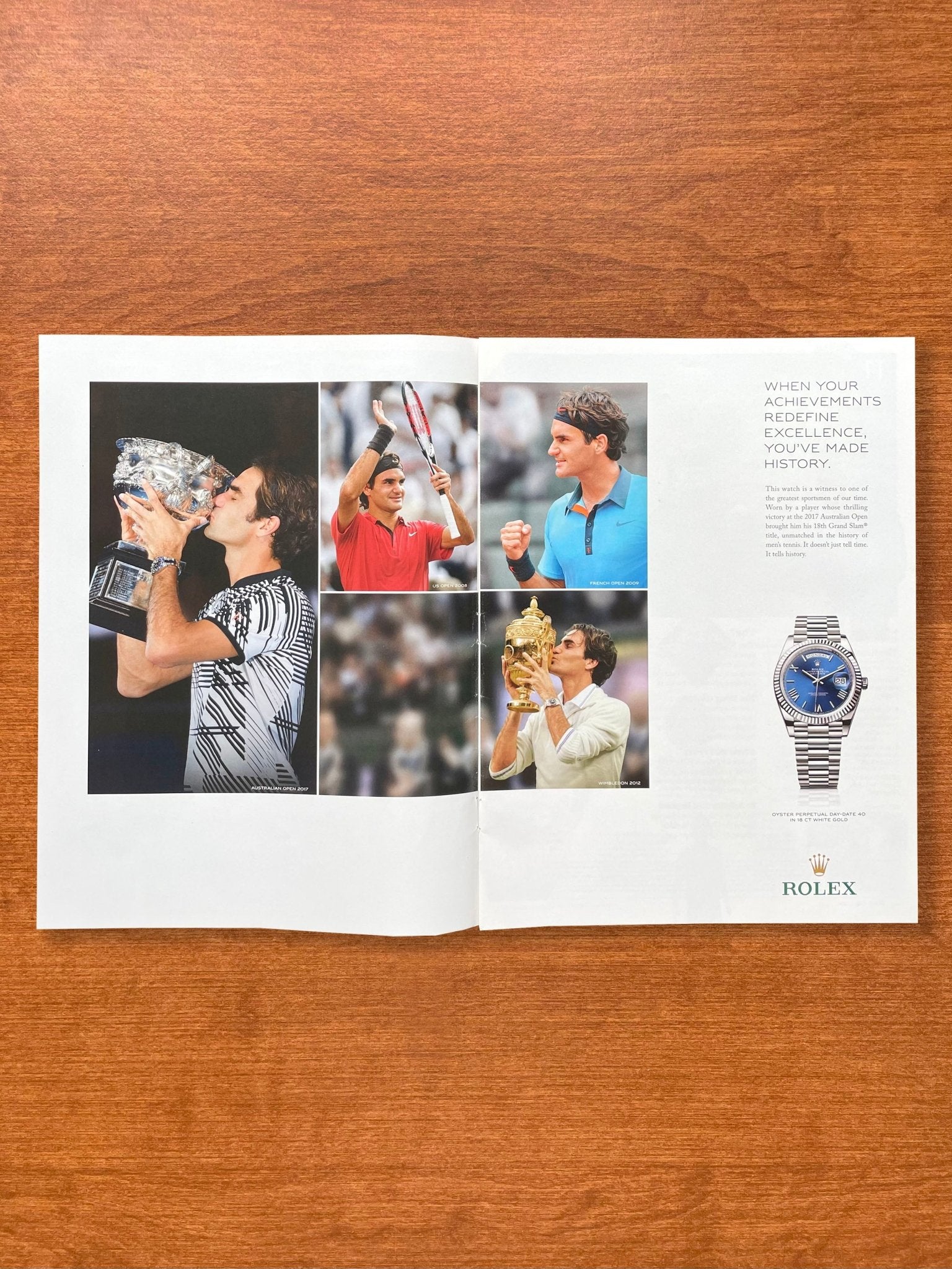 2017 Rolex Day Date Ref. 228239 feat. Roger Federer Advertisement
