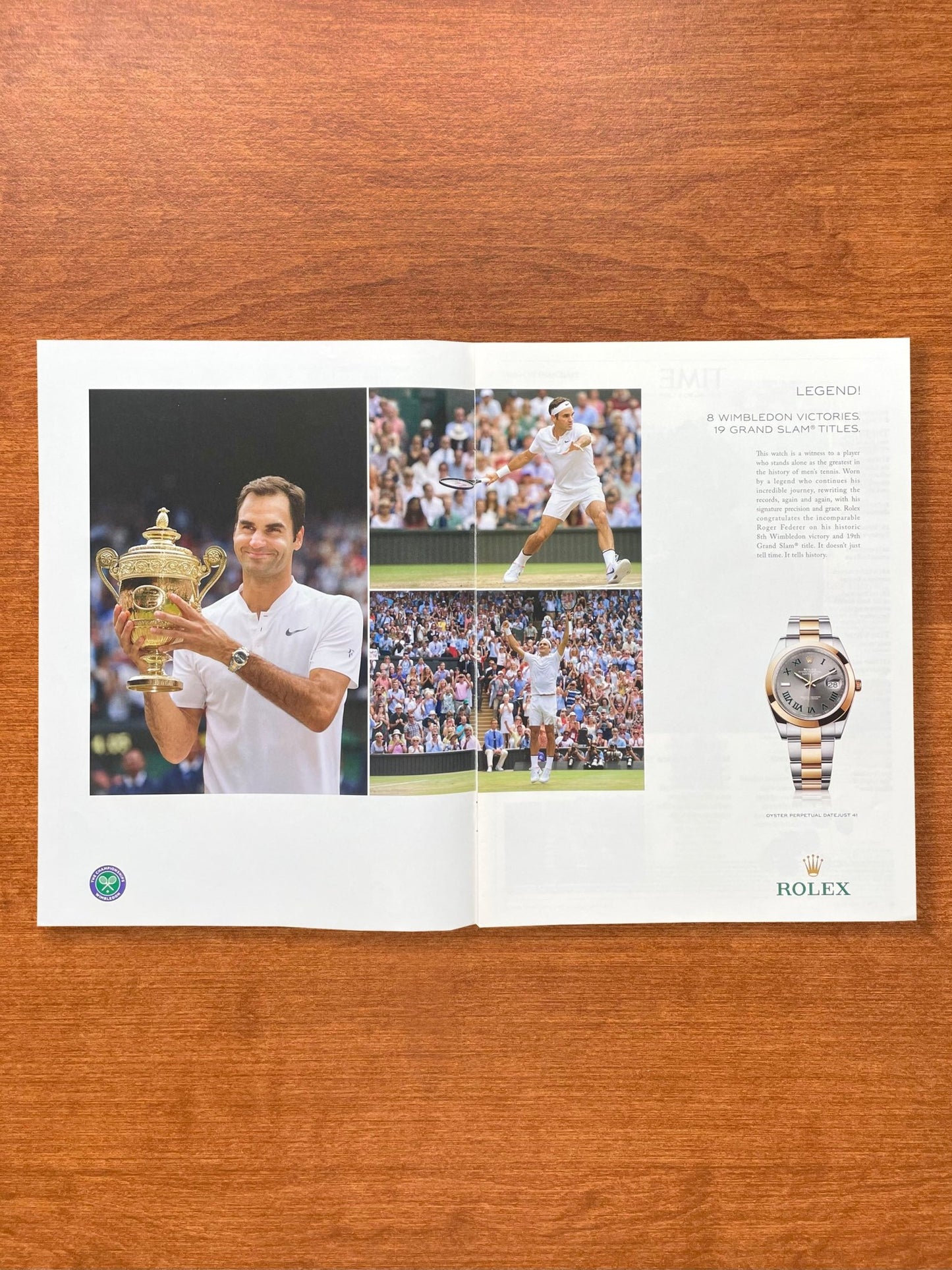 2017 Rolex "Wimbledon" Datejust Ref. 126303 feat. Roger Federer Advertisement