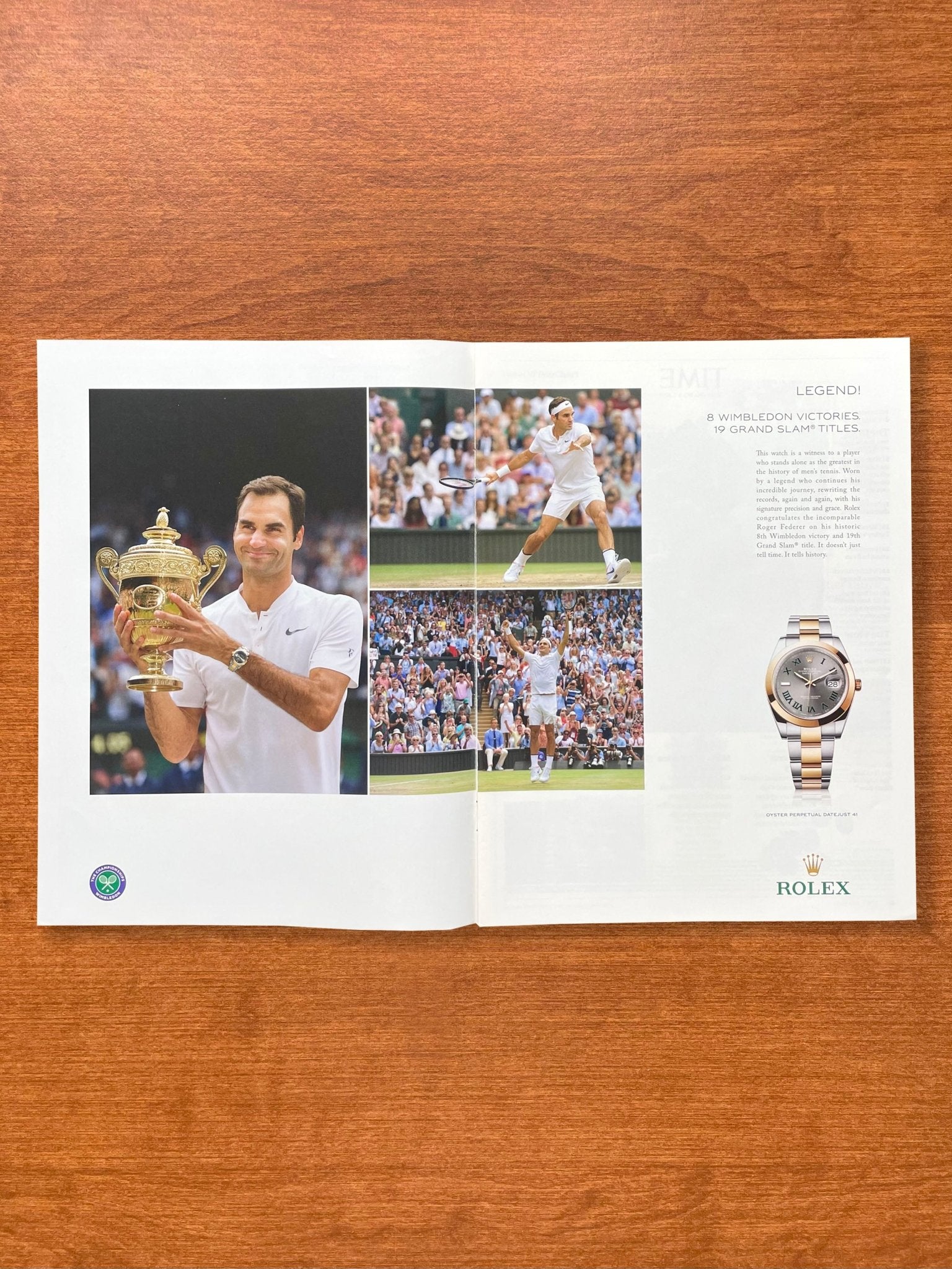 2017 Rolex "Wimbledon" Datejust Ref. 126303 feat. Roger Federer Advertisement
