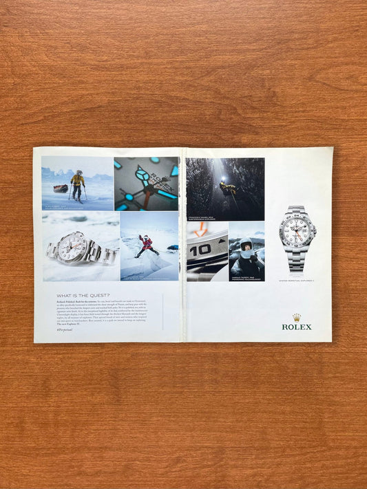2021 Rolex Explorer II Ref. 226570 "What Is the Quest?" Advertisement