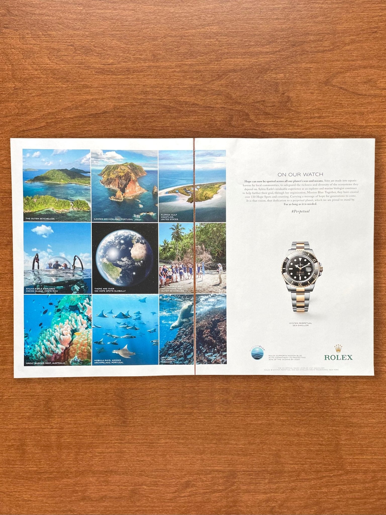 2021 Rolex Sea Dweller Ref. 126603 "On our watch" Advertisement