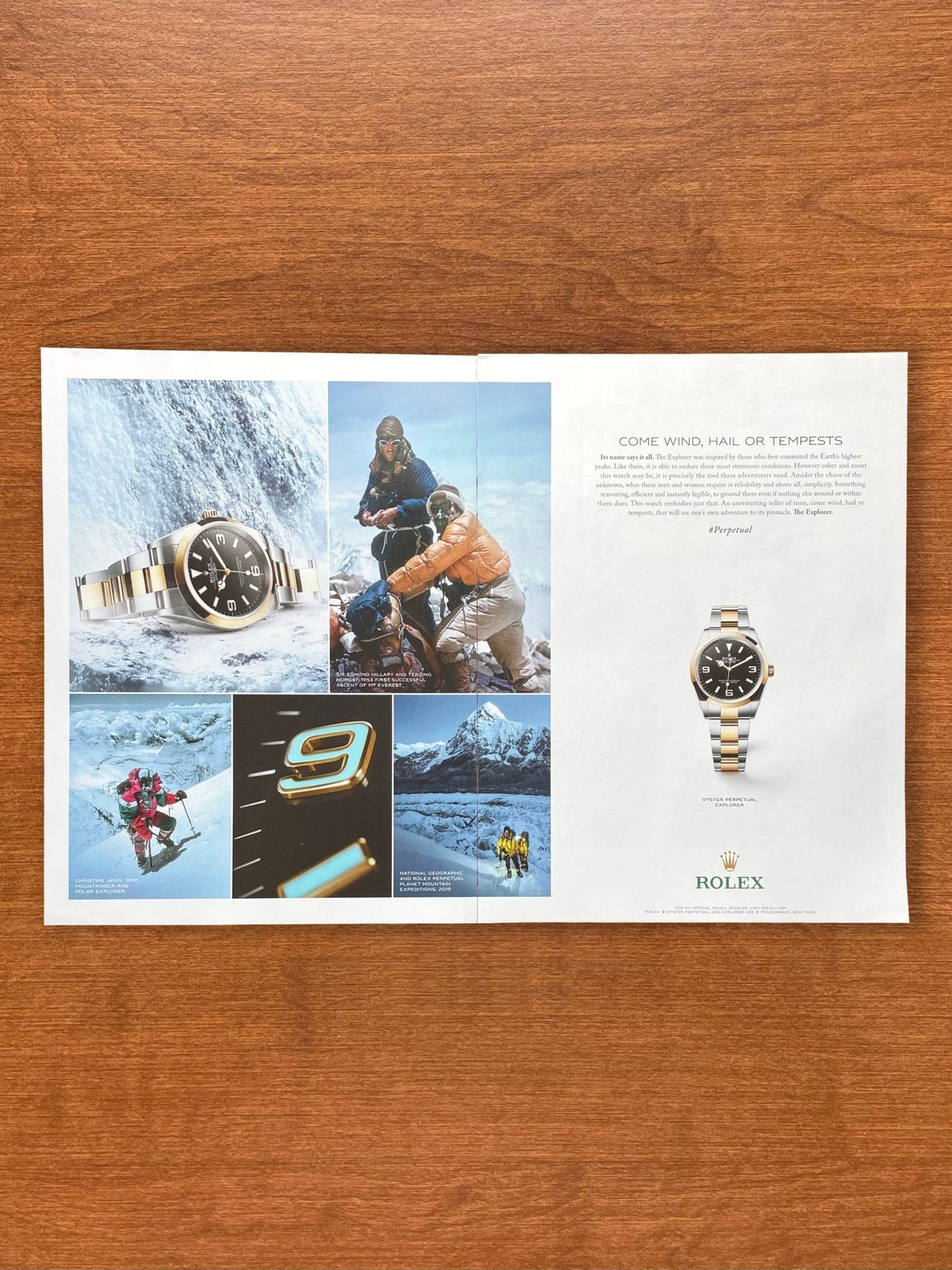 2023 Rolex Explorer Ref. 124273 "Come Wind, Hail or Tempests" Advertisement