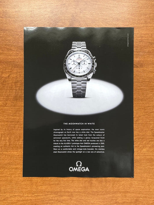 2024 Omega Speedmaster Moonwatch in White Advertisement