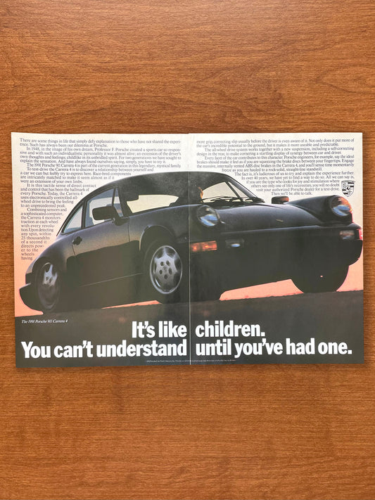 1991 Porsche 911 Carrera 4 "It's like children..." Advertisement