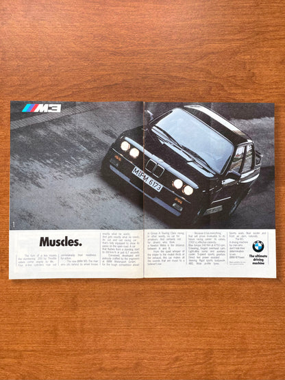 1986 BMW M3 "Muscles." Advertisement