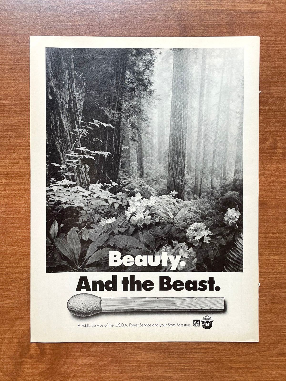 1987 Forest Service "Beauty. And the Beast." Advertisement