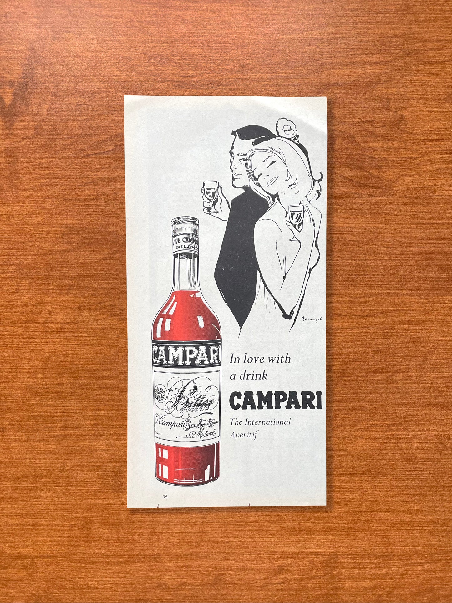 1968 Campari "In love with a drink" Advertisement