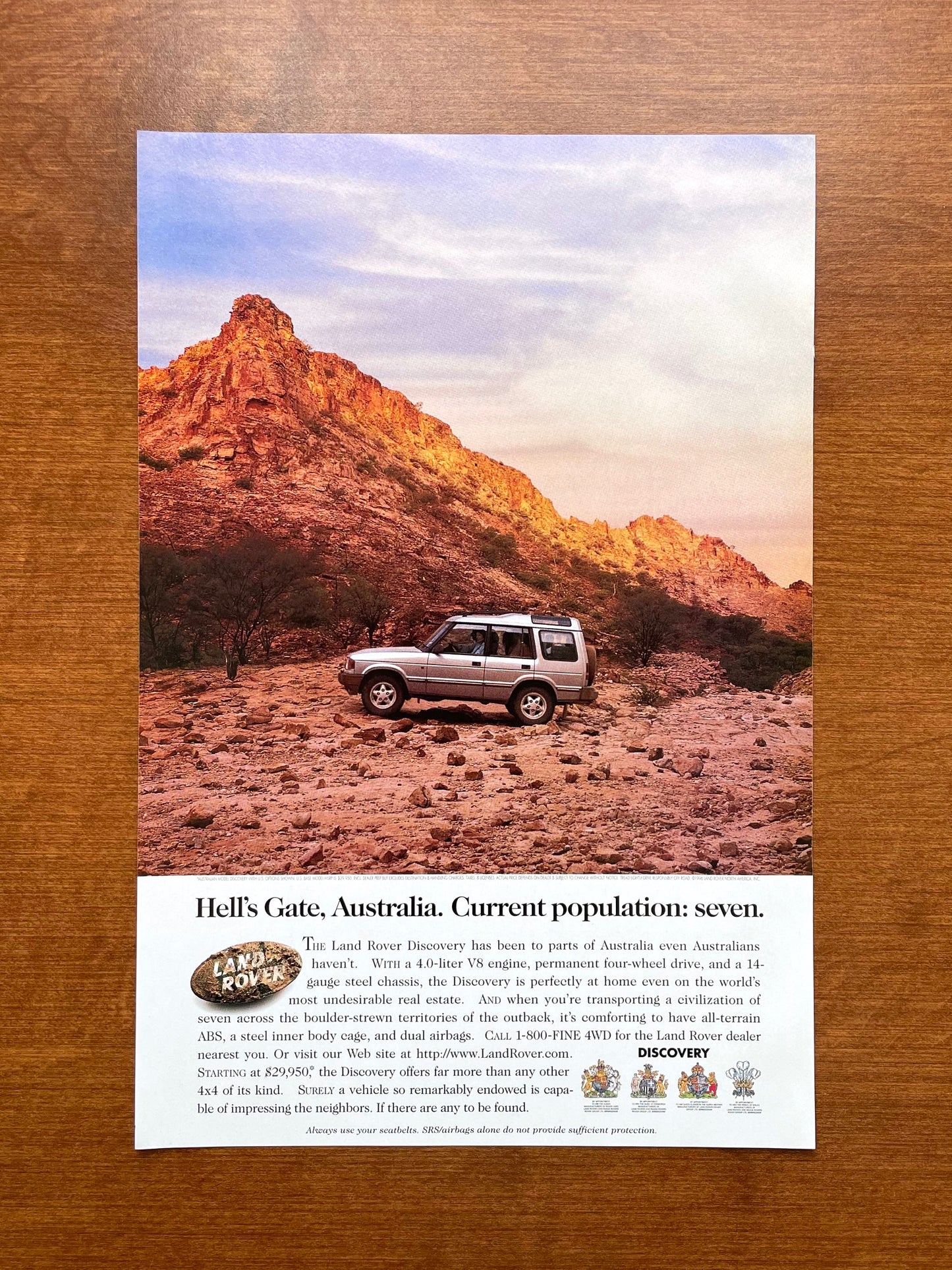 1996 Discovery "Hell's Gate, Australia..." Advertisement