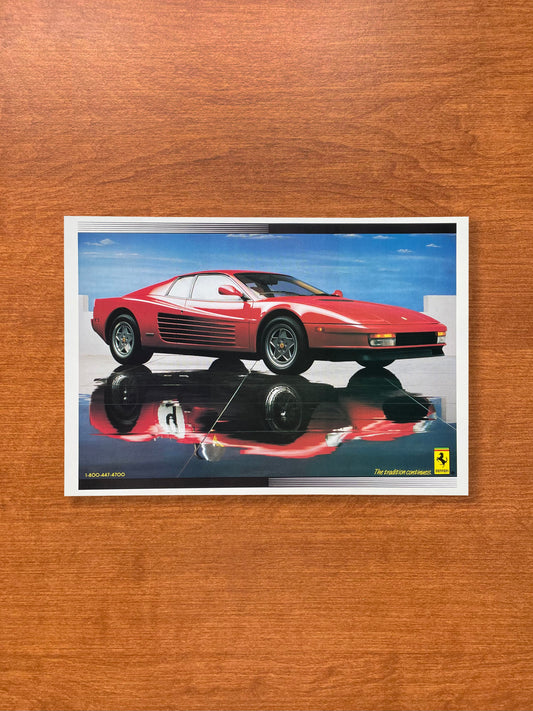 1990 Ferrari Testarossa Advertisement