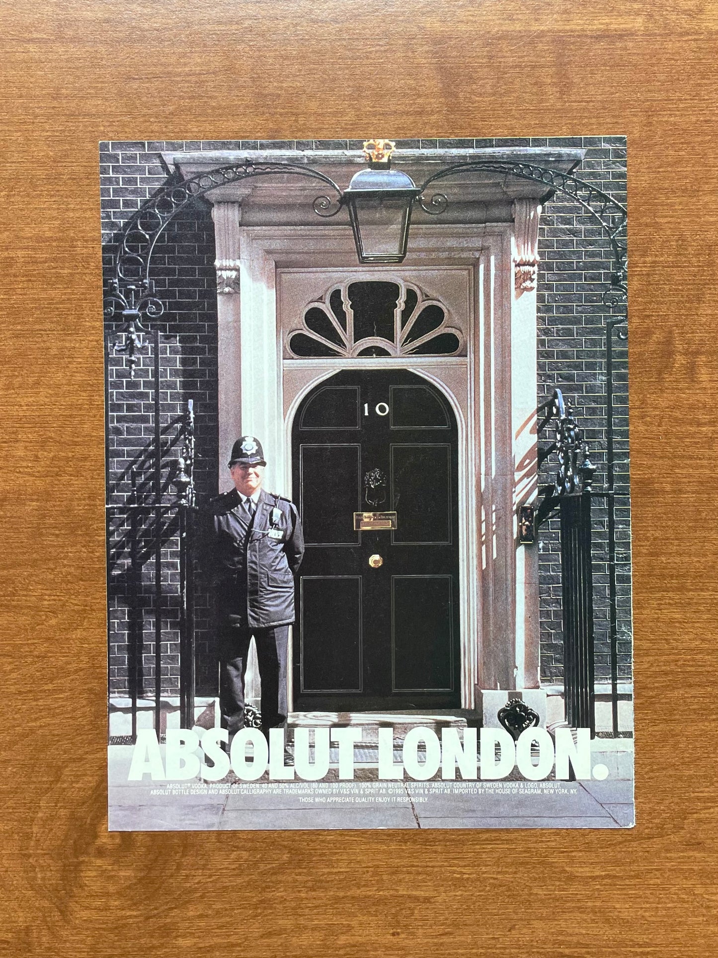 1995 Absolut London Vodka Advertisement