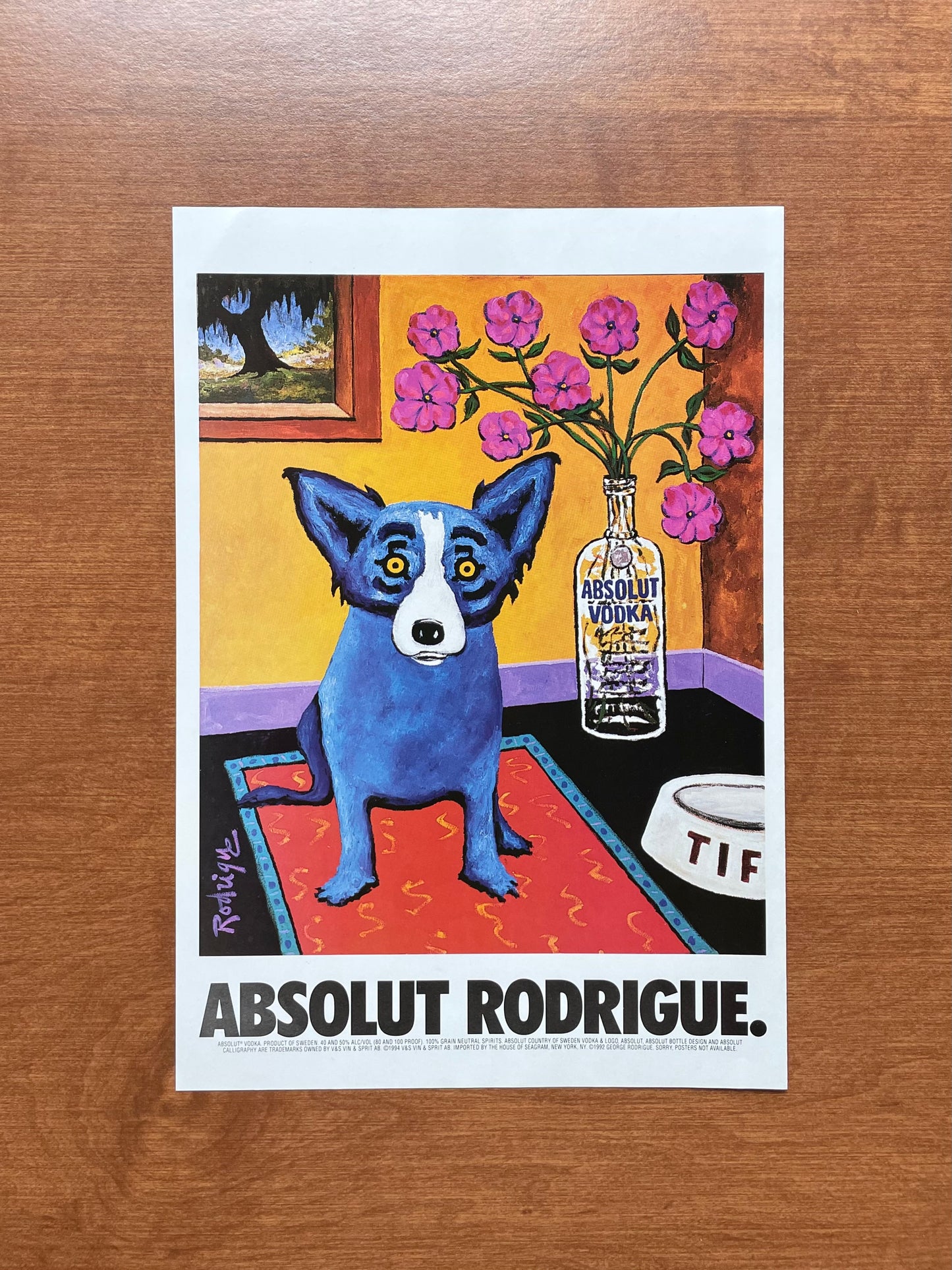 1995 Absolut Rodrigue Vodka Advertisement