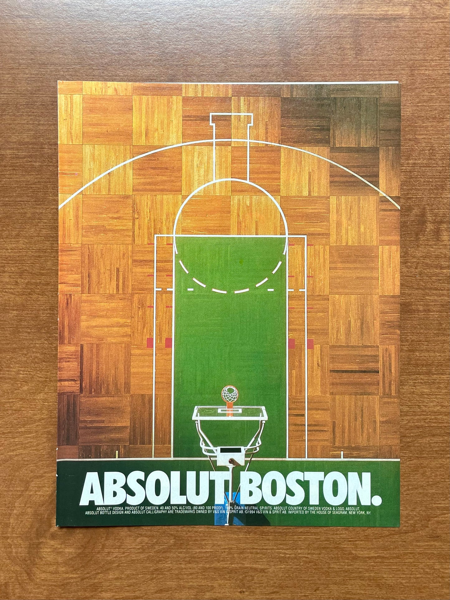 1994 Absolut Boston Vodka Advertisement