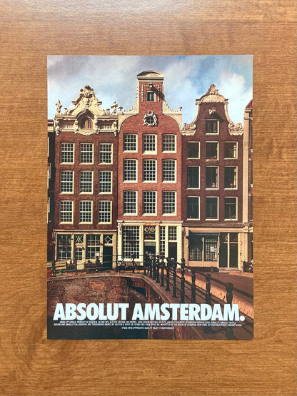 1995 Absolut Amsterdam Vodka Advertisement