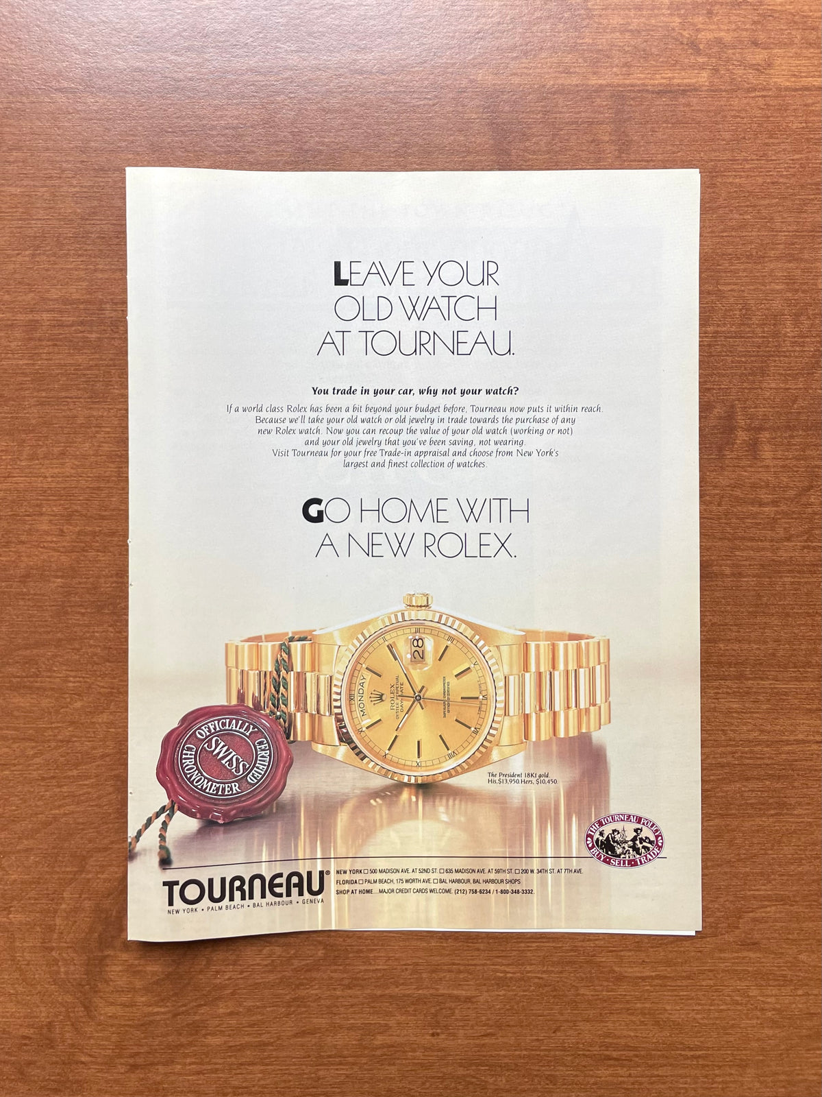 1993 Rolex Day Date President Ref. 18238 at Tourneau Advertisement