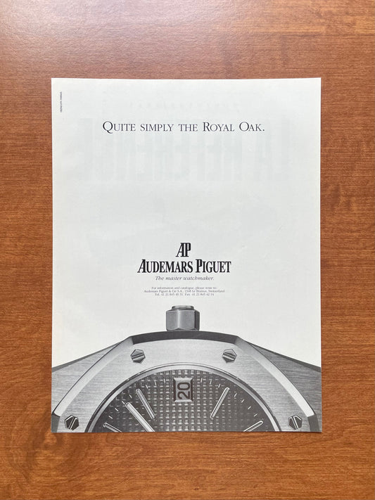 1994 Audemars Piguet "Quite Simply the Royal Oak." Advertisement