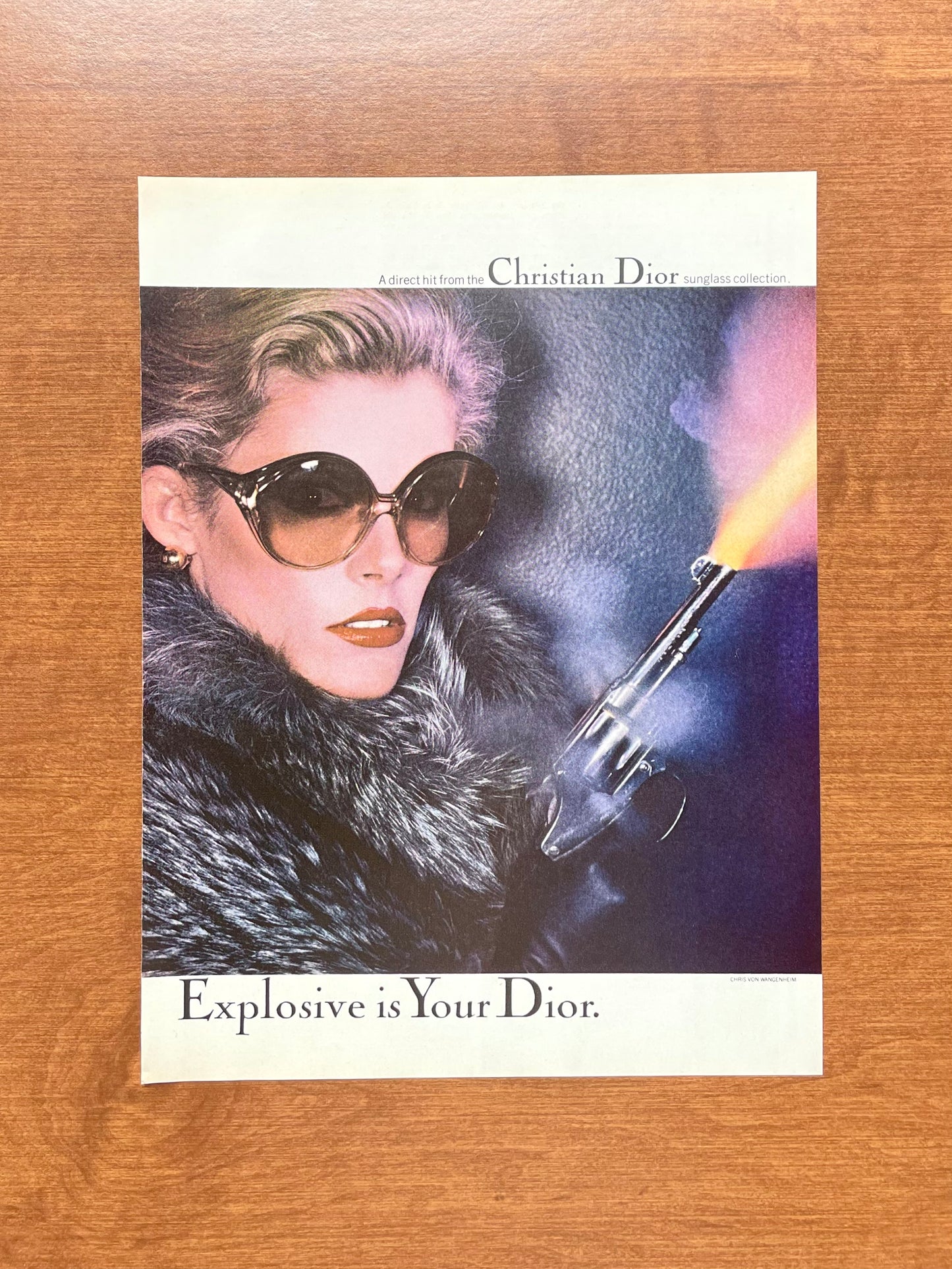 1977 Christian Dior "Explosive is Your Dior" by Chris von Wangenheim Advertisement