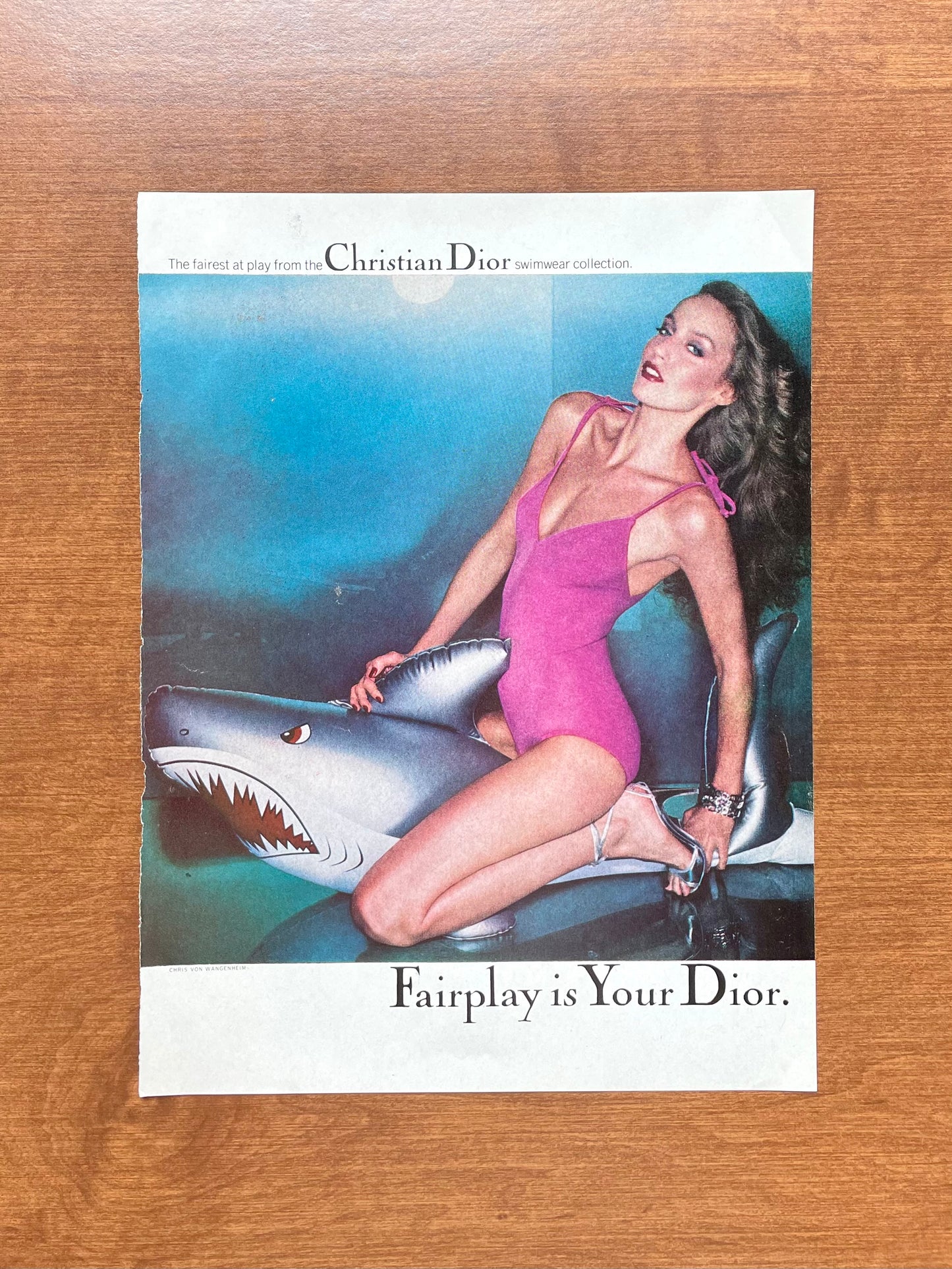 1979 Christian Dior "Fairplay is Your Dior" by Chris von Wangenheim Advertisement