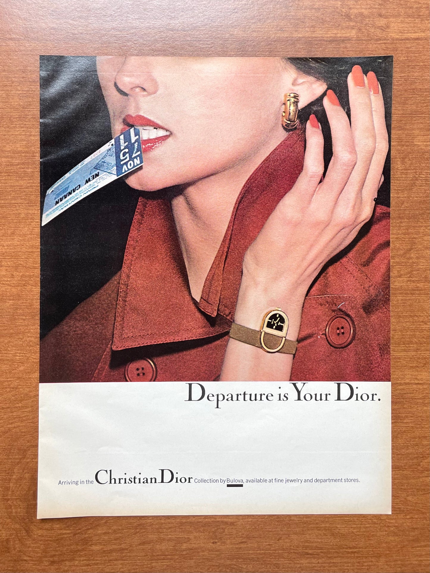 1975 Christian Dior "Departure is Your Dior" by Chris von Wangenheim Advertisement
