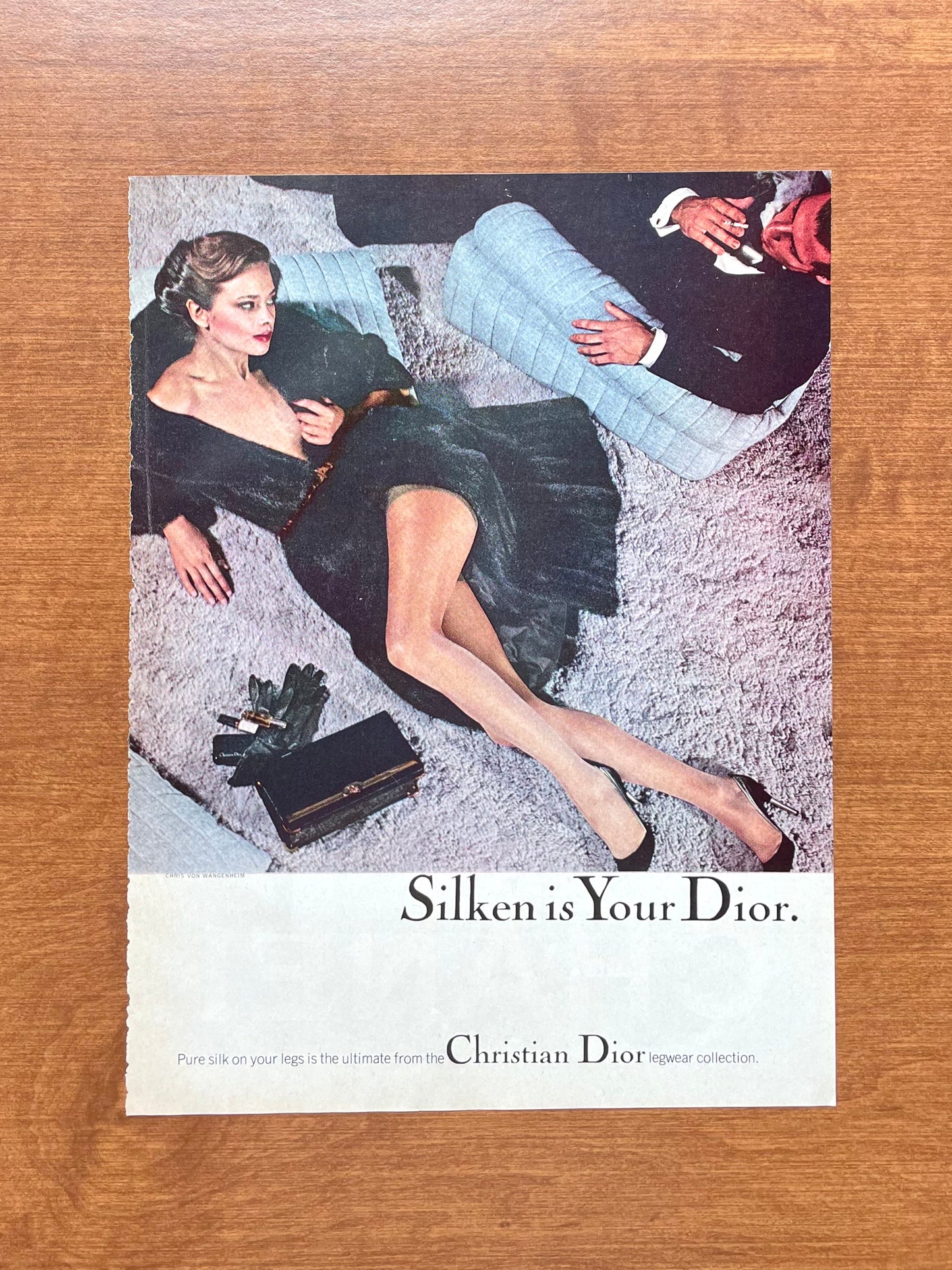 1977 Christian Dior "Silken is Your Dior" by Chris von Wangenheim Advertisement