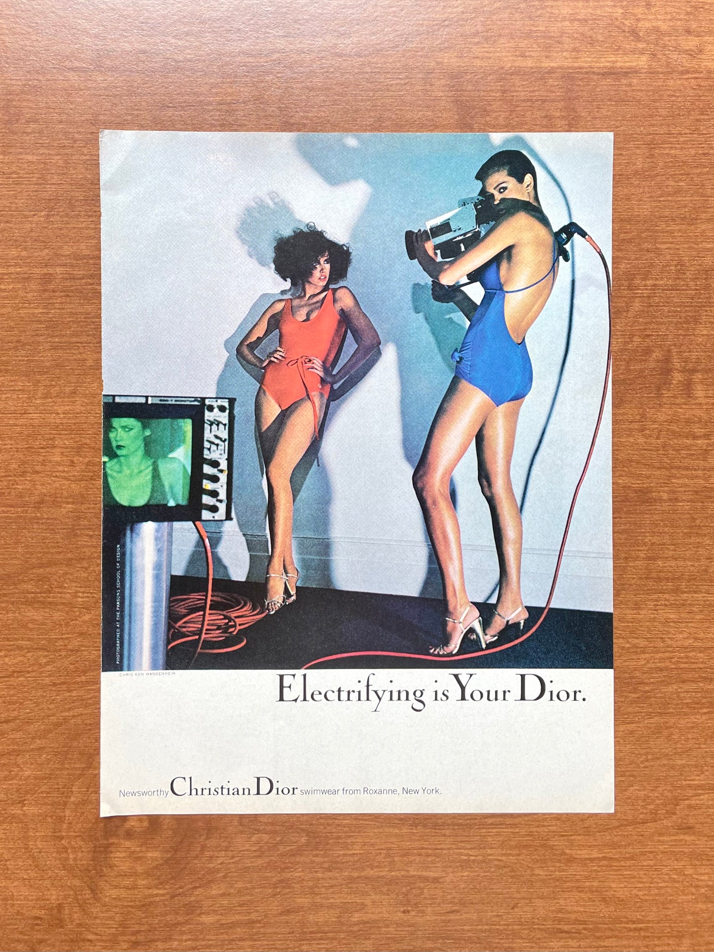 1977 Christian Dior "Electrifying is Your Dior" by Chris von Wangenheim Advertisement