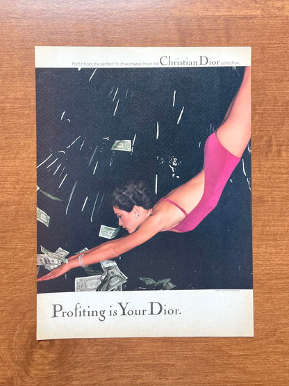 1980 Christian Dior "Profiting is Your Dior" by Chris von Wangenheim Advertisement