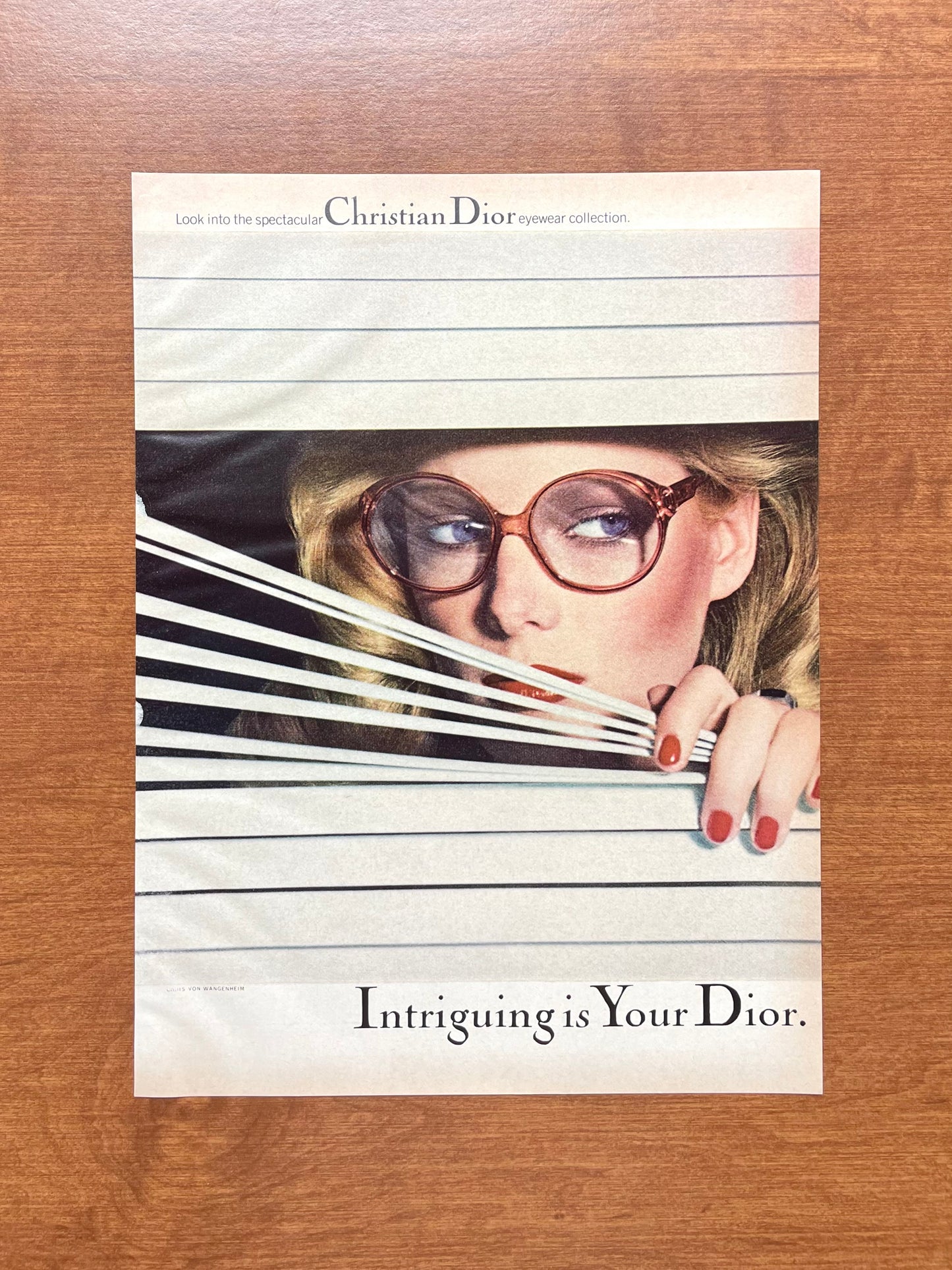 1977 Christian Dior "Intriguing is Your Dior" by Chris von Wangenheim Advertisement