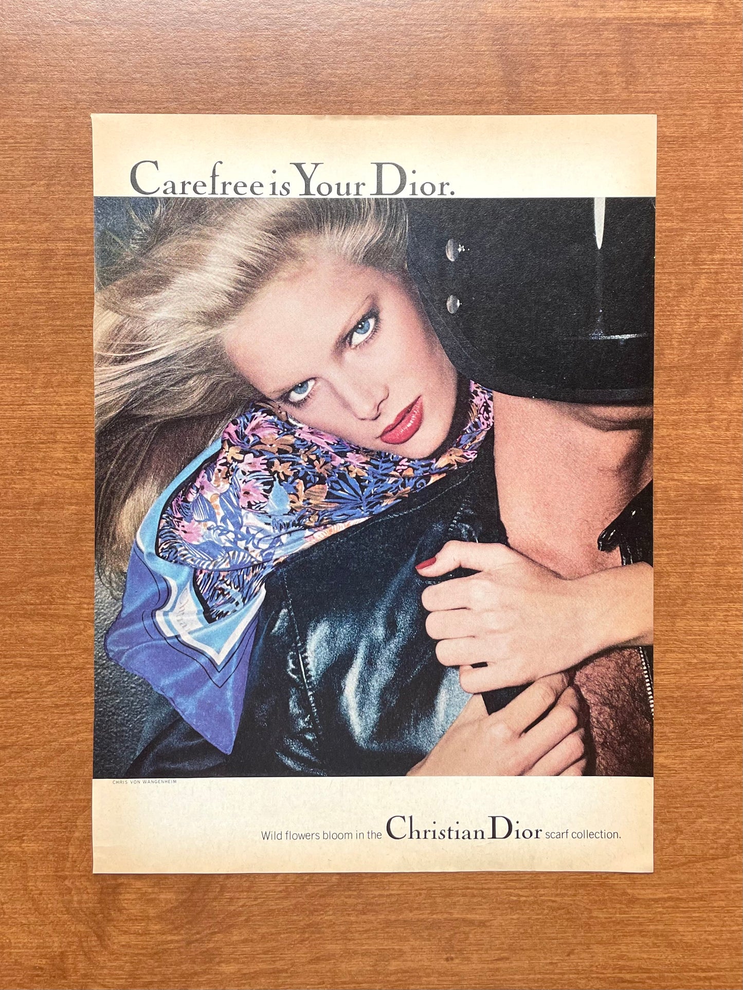 1977 Christian Dior "Carefree is Your Dior" by Chris von Wangenheim Advertisement