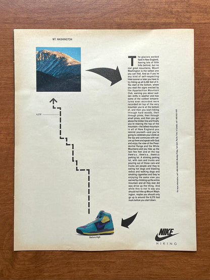 1990 Nike Hike Mt Washington Baltoro High Advertisement