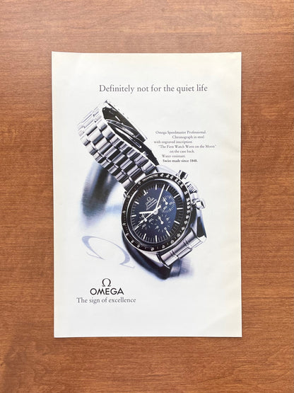 1993 Omega Speedmaster "not for the quiet life" Advertisement