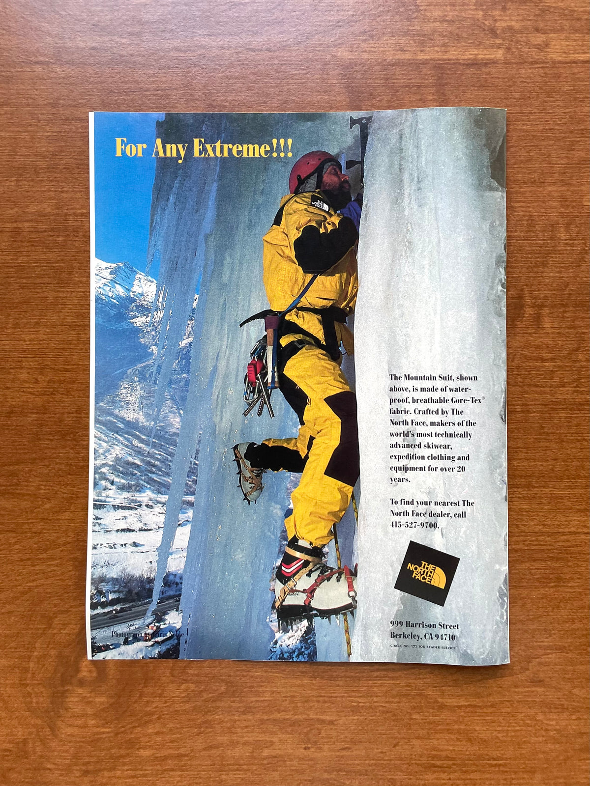 1988 The North Face "For Any Extreme!!!" Advertisement