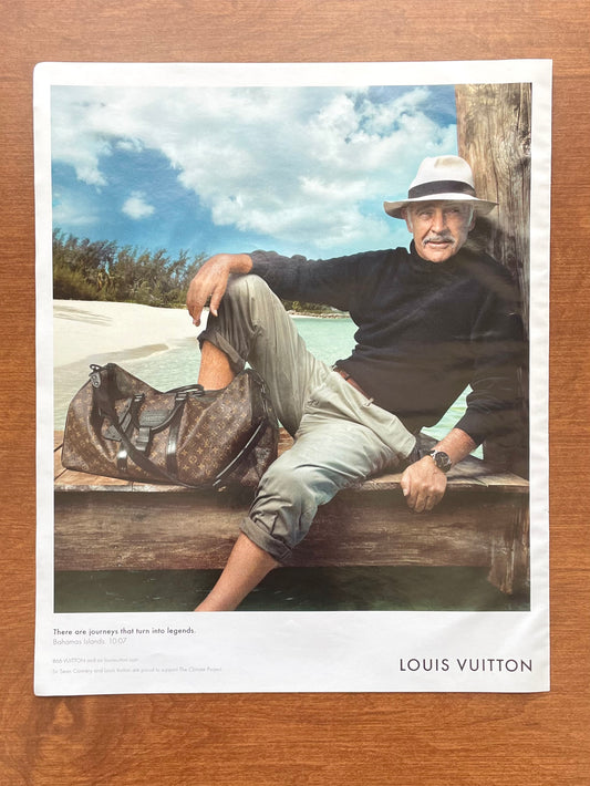 2009 Louis Vuitton LV Monogram Inventeur Waterproof Keepall 55 Duffle Bag Advertisement feat. Sean Connery